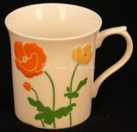 HORCHOW Orange Flowers Floral Coffee Mug Made in Japan